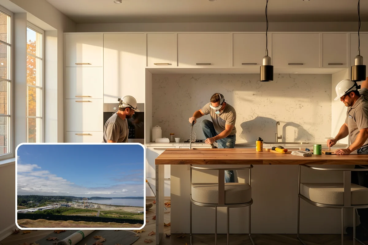 Butler Pantry Construction in University Place, Pierce County, WA - A dedicated staging and serving zone