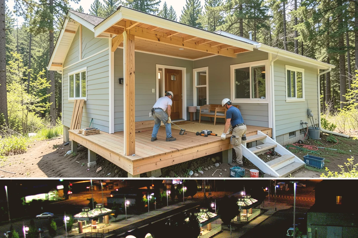 Cabana Construction in Auburn, King County, WA - Summer construction allows footings and finishes to set before the wet season.