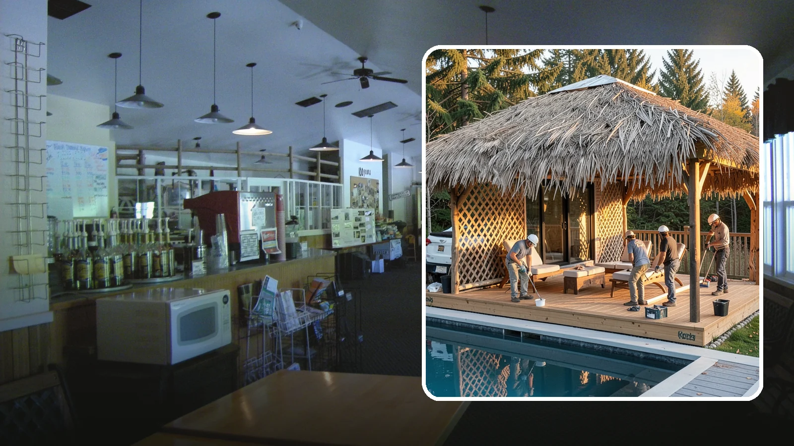 Cabana Construction in Black Diamond, King County, WA - A stylish cabana that provides shaded lounging and shelter beside your pool or patio.