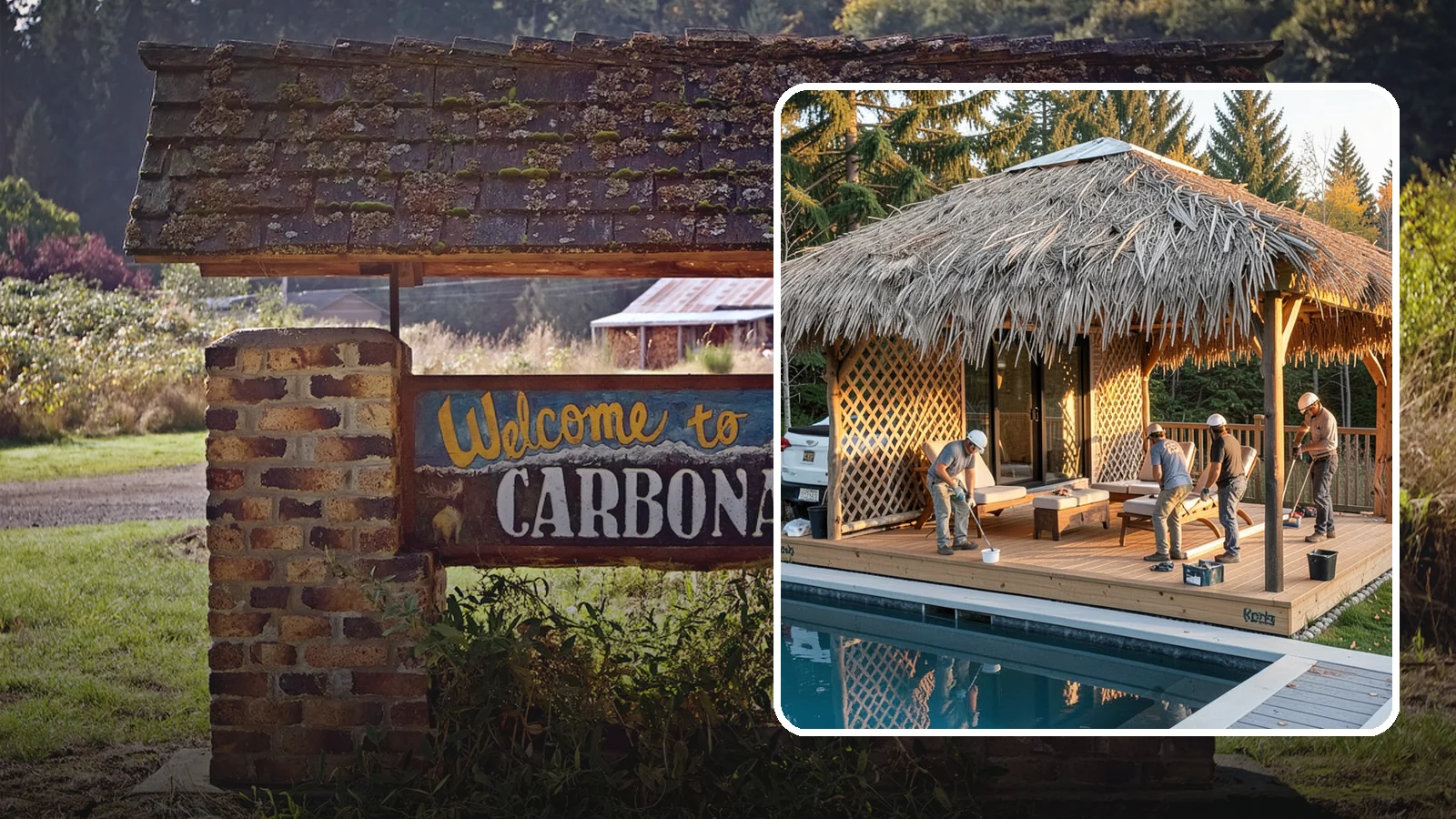 Cabana Construction in Carbonado, Pierce County, WA - A stylish cabana that provides shaded lounging and shelter beside your pool or patio.