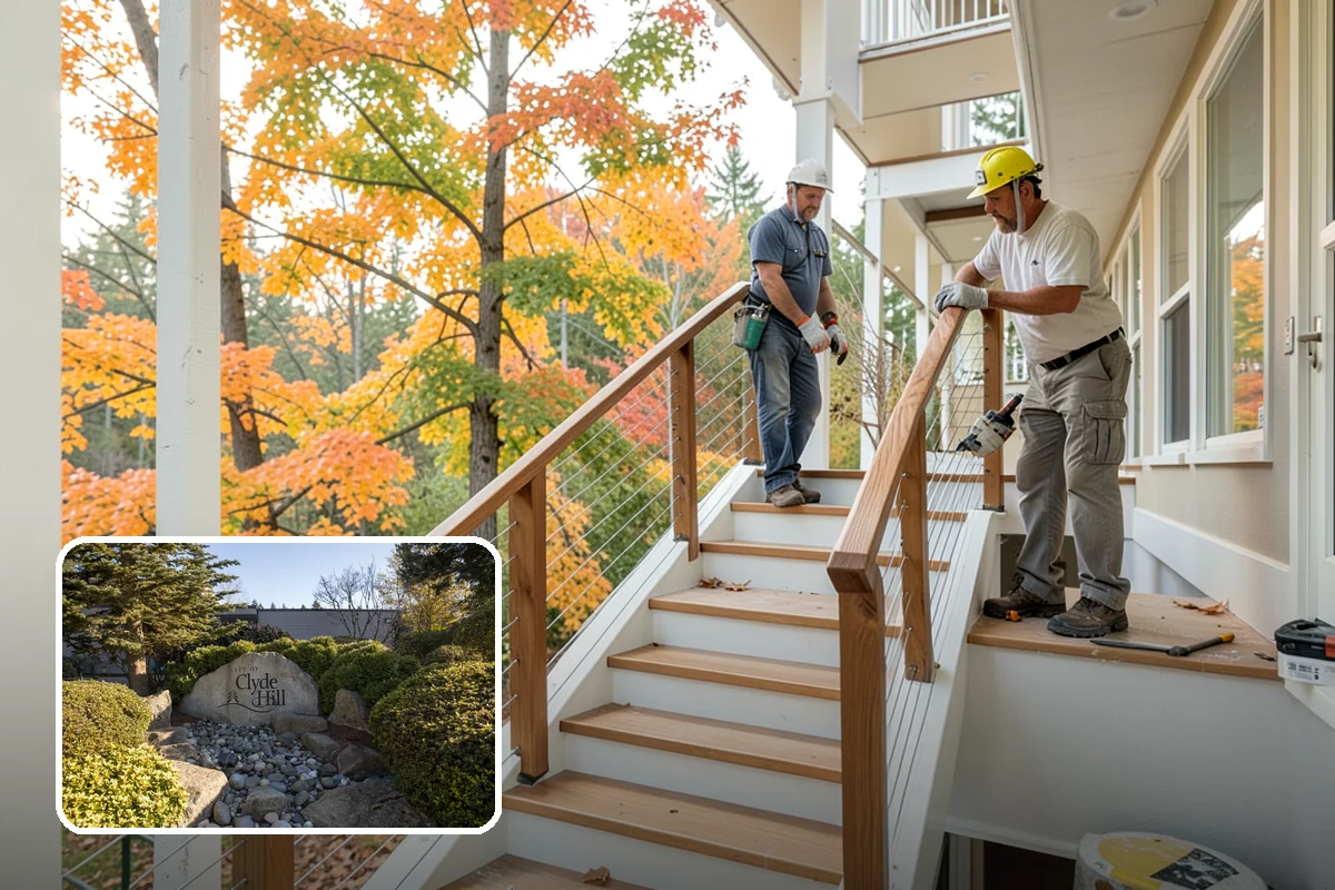 Cabana Construction in Clyde Hill, King County, WA - Creates a shaded poolside retreat