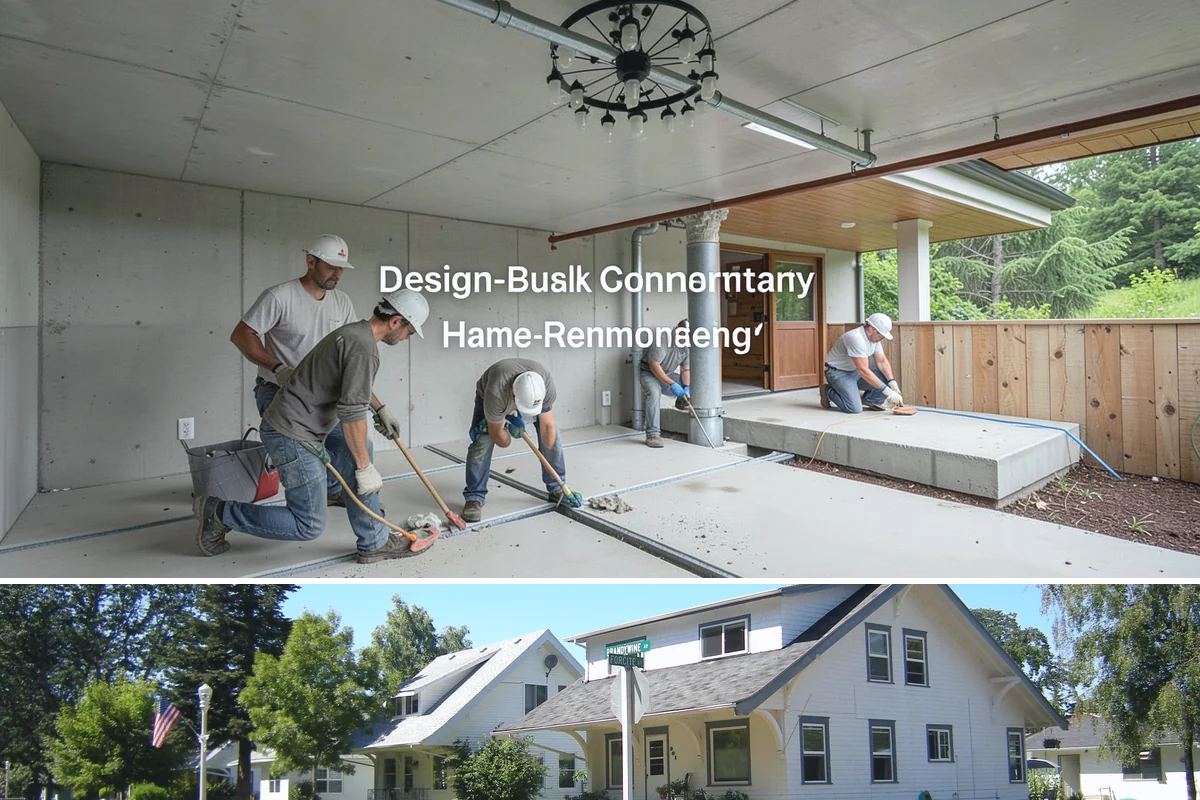 Cabana Construction in DuPont, Pierce County, WA - Summer construction allows footings and finishes to set before the wet season.