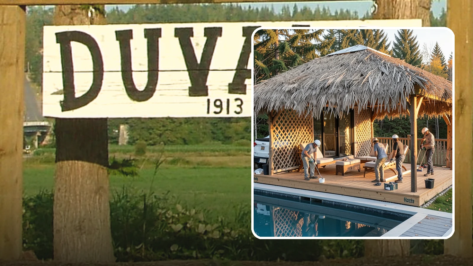 Cabana Construction in Duvall, King County, WA - A stylish cabana that provides shaded lounging and shelter beside your pool or patio.