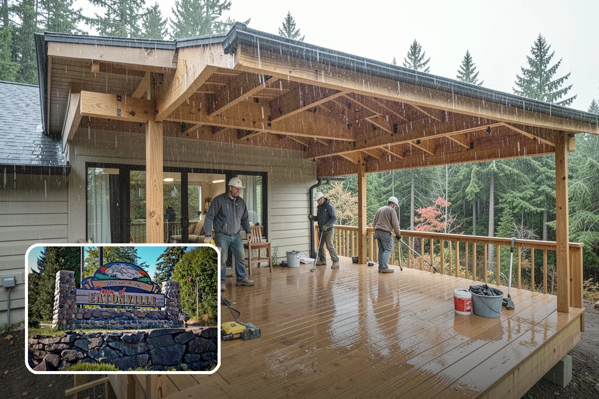 Cabana Construction in Eatonville, Pierce County, WA - Creates a shaded poolside retreat