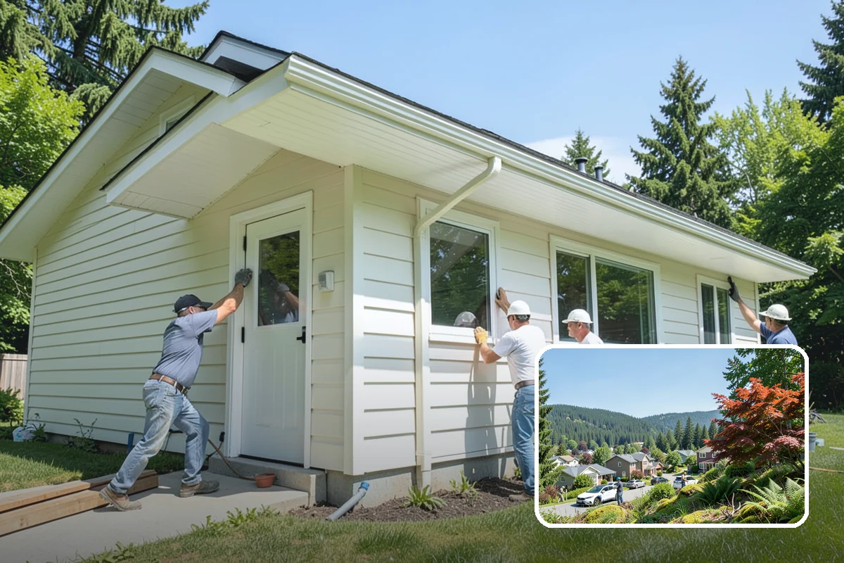 Cabana Construction in Index, Snohomish County, WA - Creates a shaded poolside retreat