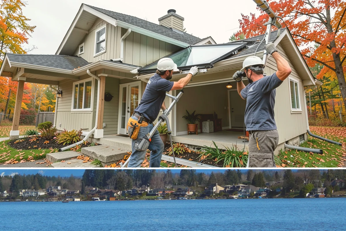 Cabana Construction in Lake Stevens, Snohomish County, WA - Summer construction allows footings and finishes to set before the wet season.