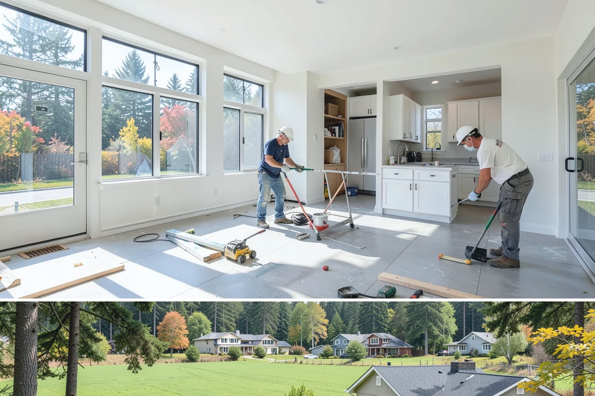 Cabana Construction in Lyman, Skagit County, WA - Summer construction allows footings and finishes to set before the wet season.