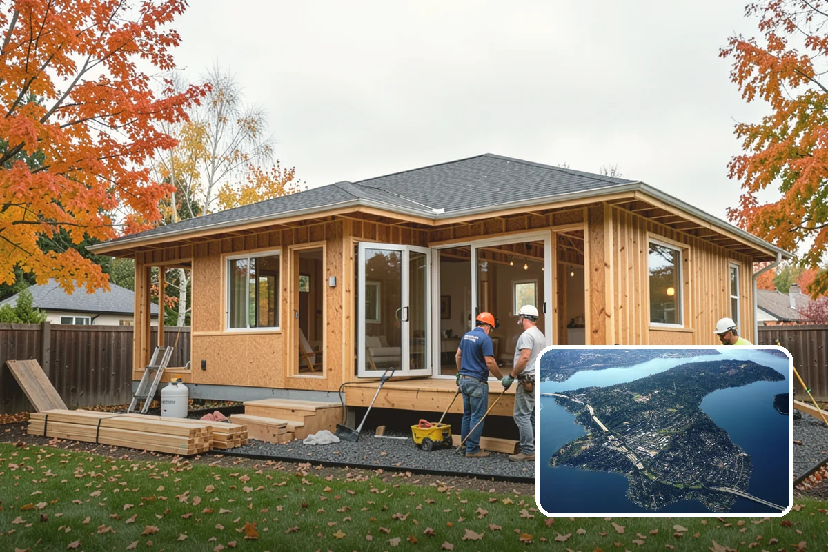 Cabana Construction in Mercer Island, King County, WA - Creates a shaded poolside retreat