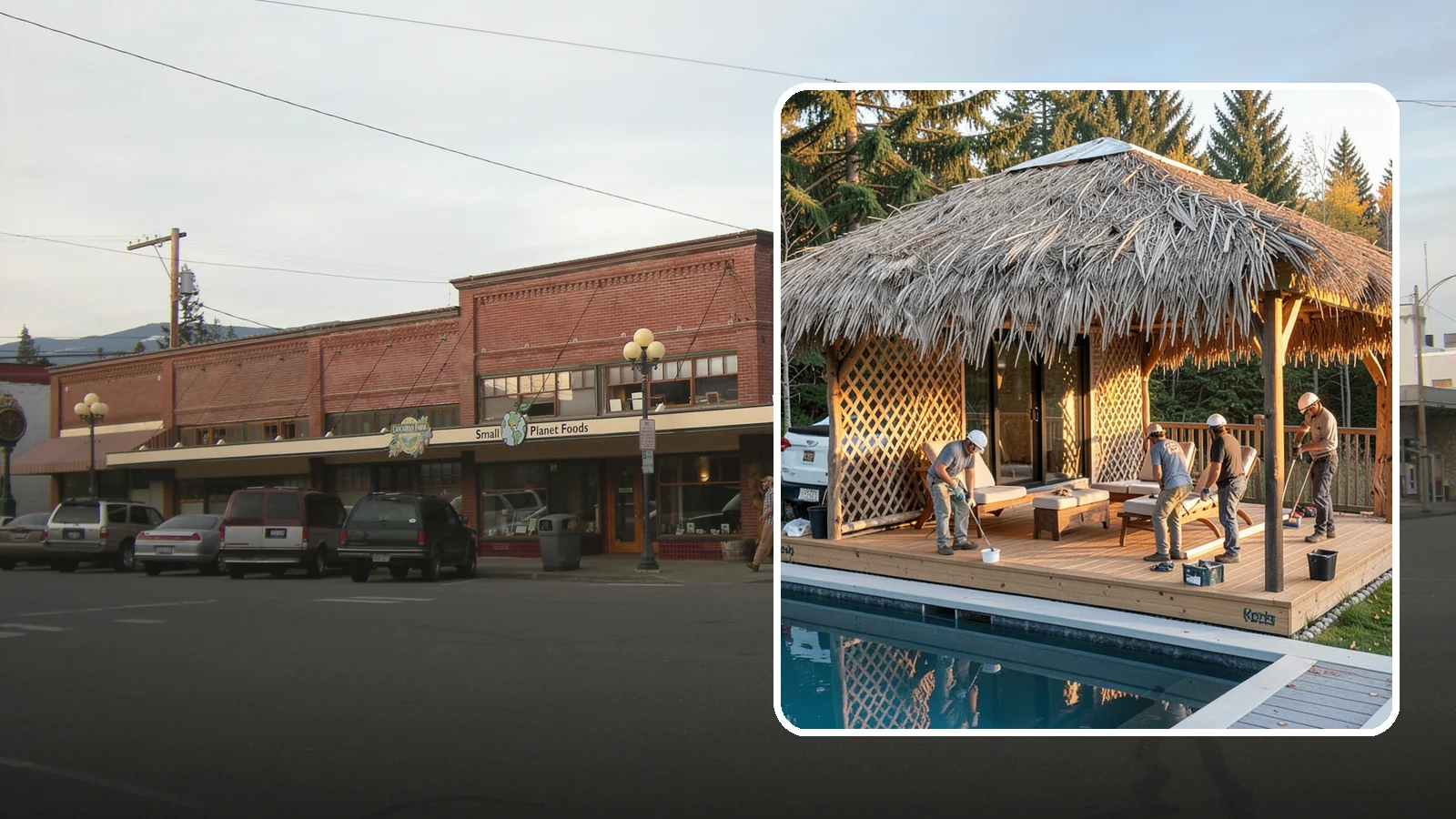 Cabana Construction in Sedro-Woolley, Skagit County, WA - A stylish cabana that provides shaded lounging and shelter beside your pool or patio.