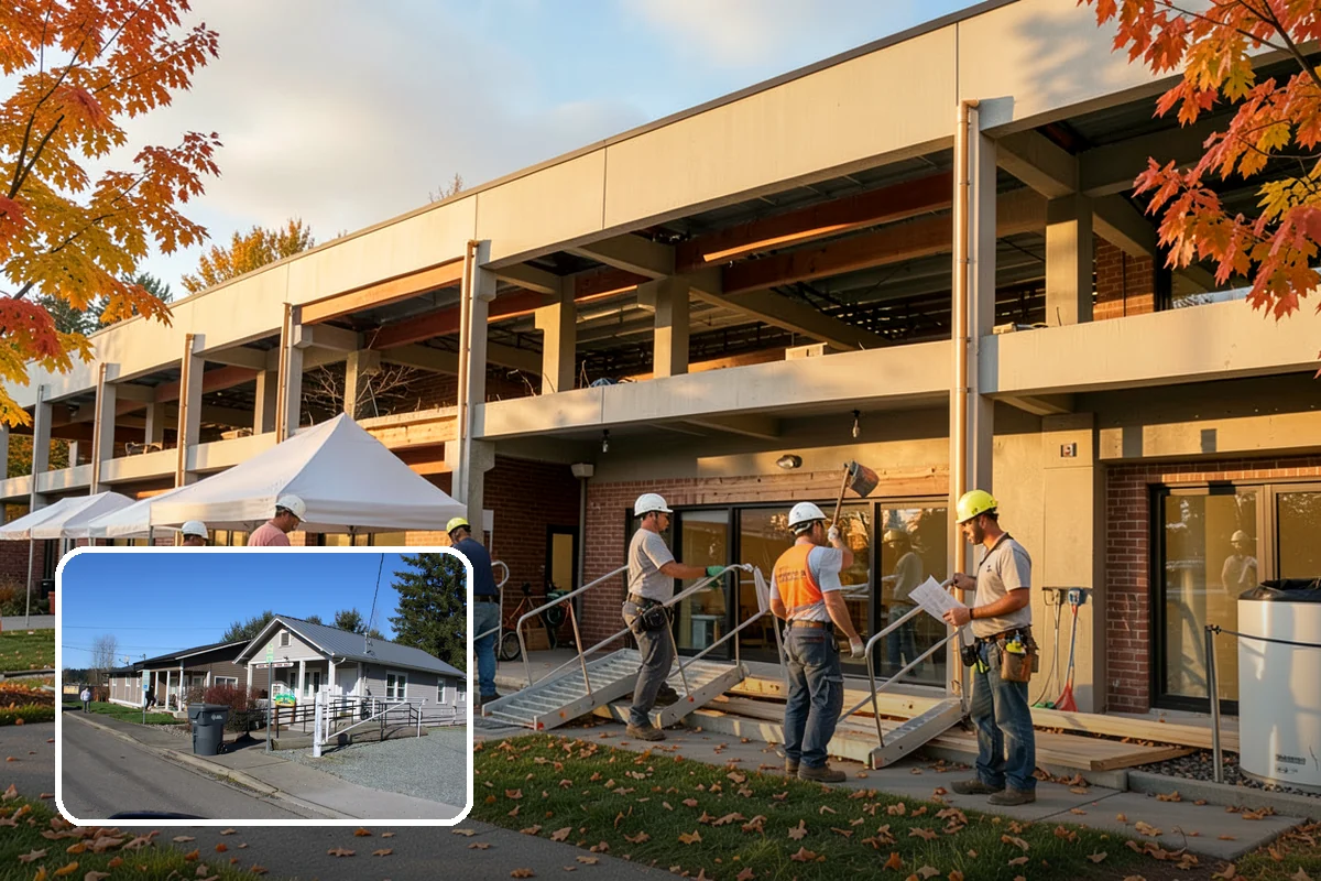 Cabana Construction in South Prairie, Pierce County, WA - Creates a shaded poolside retreat