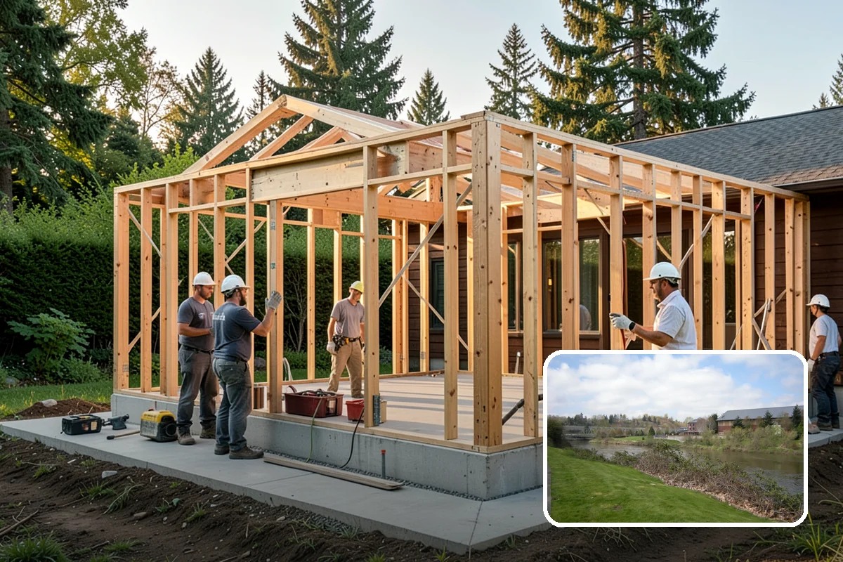 Cabana Construction in Tukwila, King County, WA - Creates a shaded poolside retreat