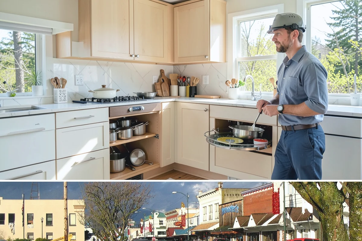 Cabinet Crown Molding in Arlington, Snohomish County, WA - Trim work fits any time of year and is a natural finishing step after a cabinet installation.