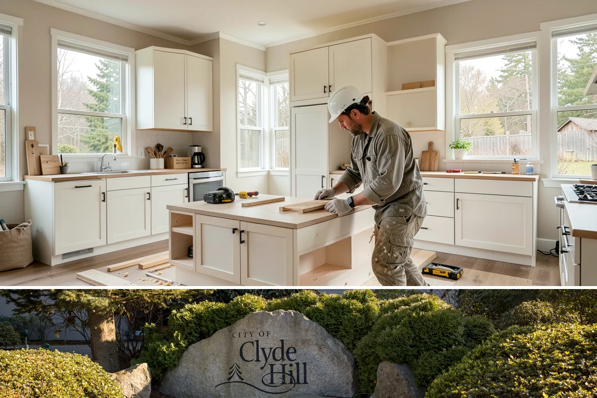 Cabinet Crown Molding in Clyde Hill, King County, WA - Trim work fits any time of year and is a natural finishing step after a cabinet installation.