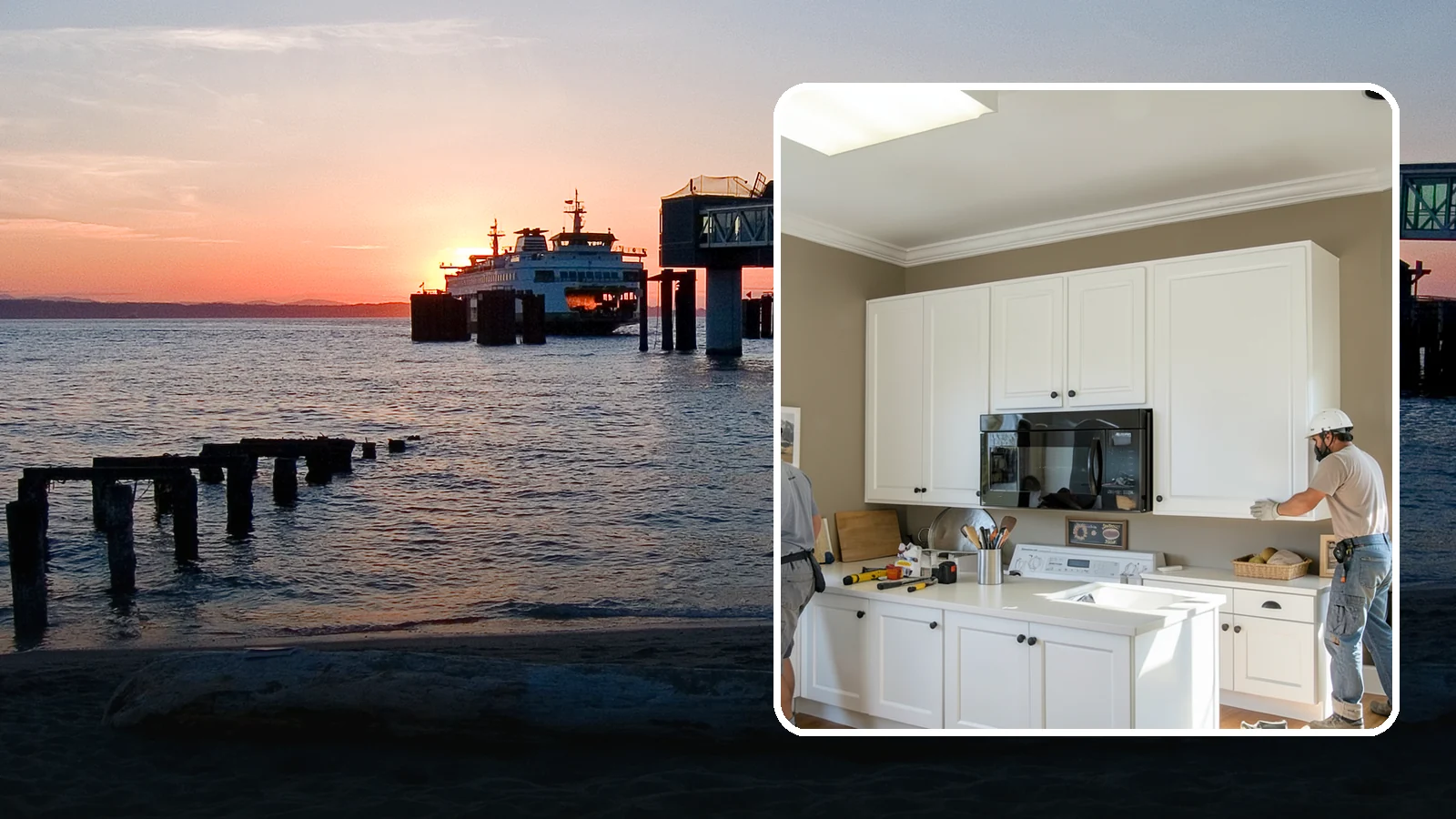 Cabinet Crown Molding in Edmonds, Snohomish County, WA - Adding crown molding to the tops of your cabinets to bridge the gap to the ceiling with a custom, finished look.