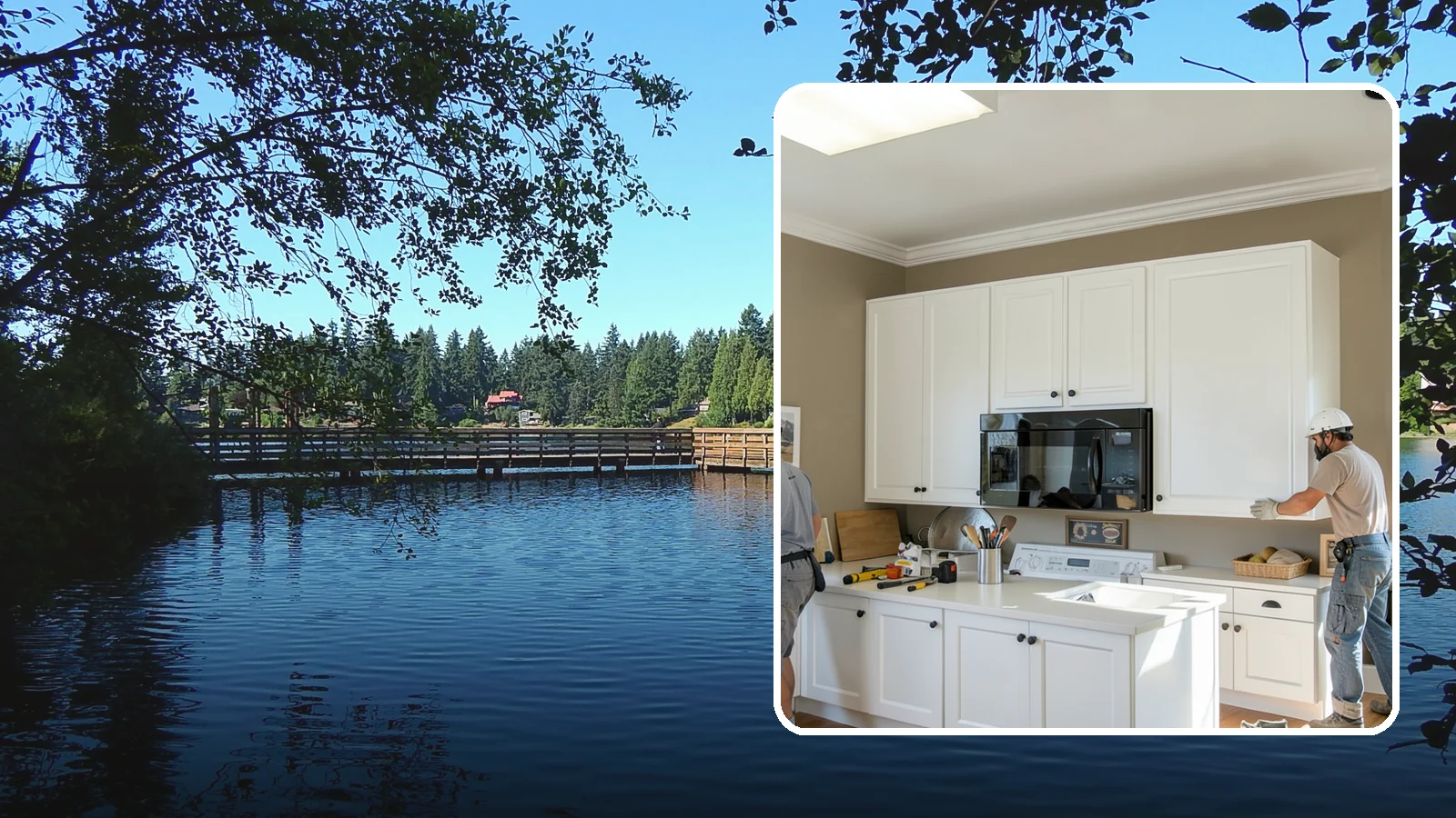 Cabinet Crown Molding in Federal Way, King County, WA - Adding crown molding to the tops of your cabinets to bridge the gap to the ceiling with a custom, finished look.