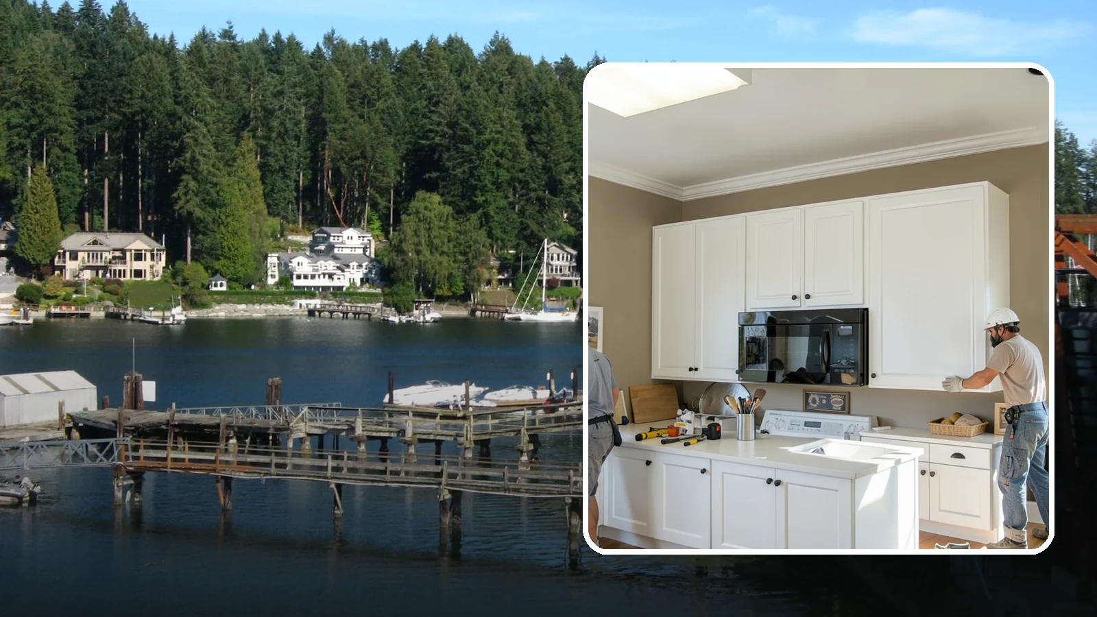Cabinet Crown Molding in Gig Harbor, Pierce County, WA - Adding crown molding to the tops of your cabinets to bridge the gap to the ceiling with a custom, finished look.