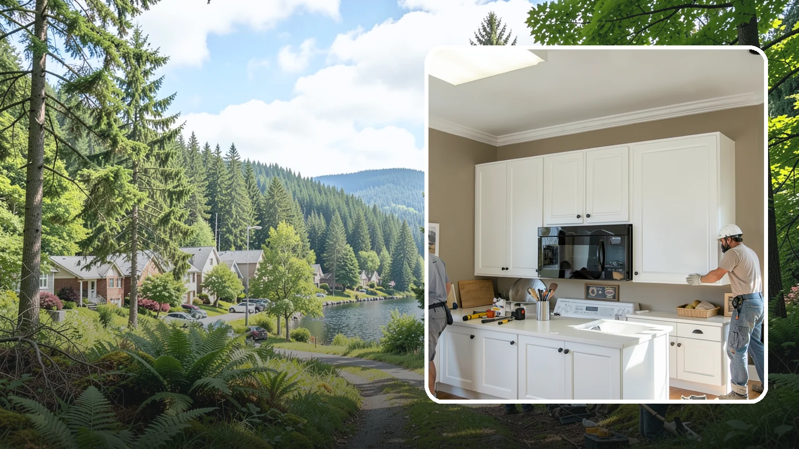 Cabinet Crown Molding in Lake Forest Park, King County, WA - Adding crown molding to the tops of your cabinets to bridge the gap to the ceiling with a custom, finished look.