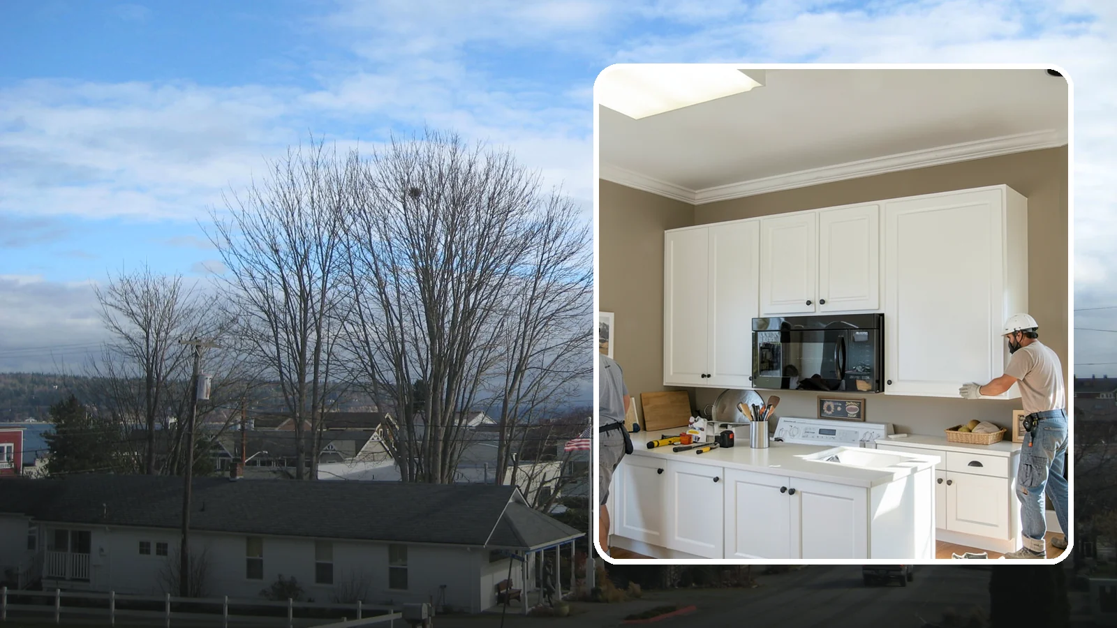Cabinet Crown Molding in Langley, Island County, WA - Adding crown molding to the tops of your cabinets to bridge the gap to the ceiling with a custom, finished look.