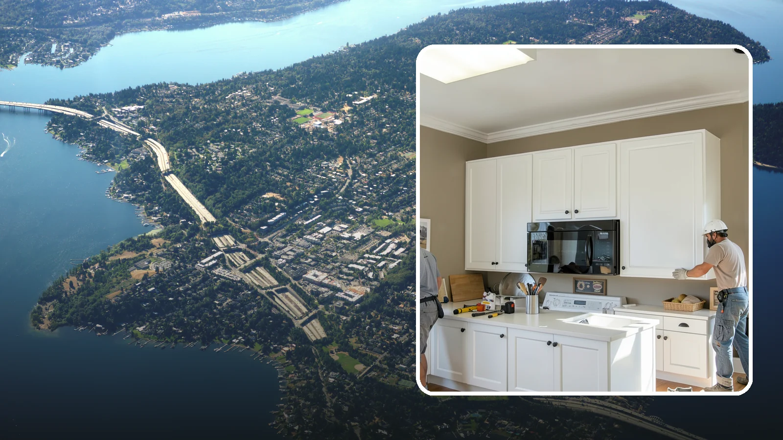 Cabinet Crown Molding in Mercer Island, King County, WA - Adding crown molding to the tops of your cabinets to bridge the gap to the ceiling with a custom, finished look.