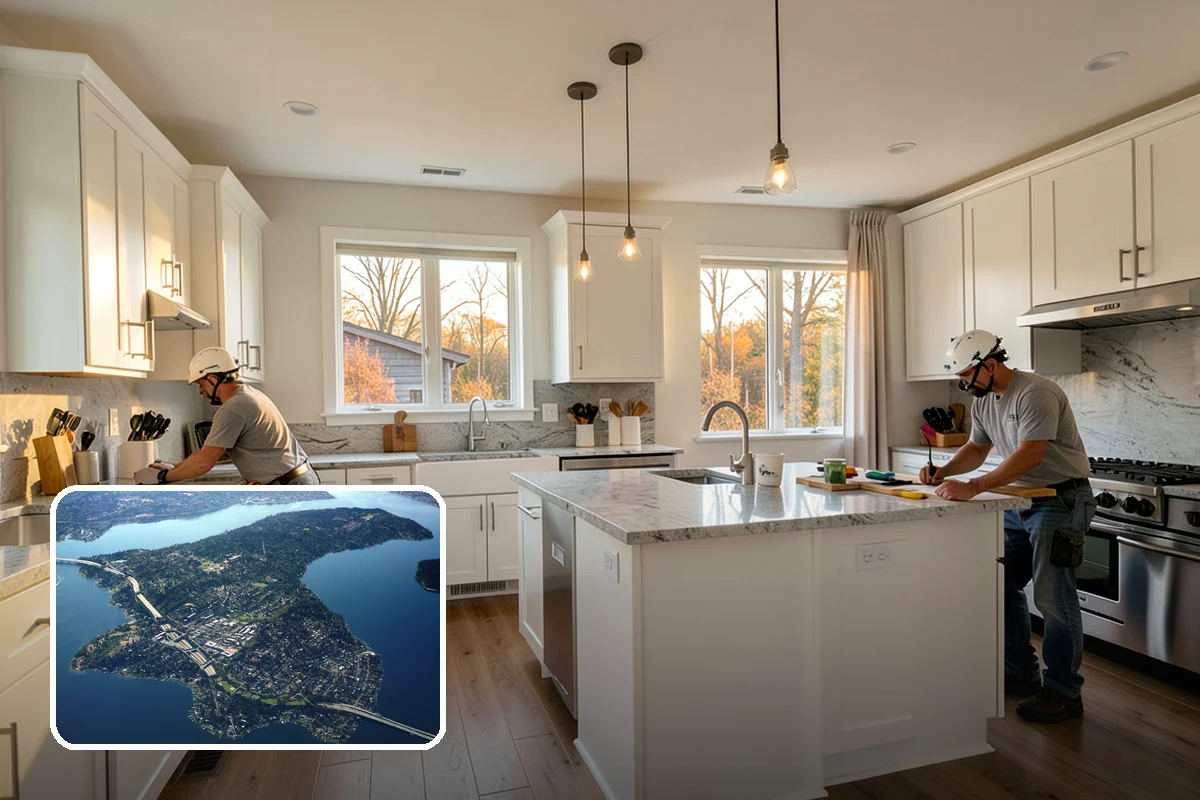 Cabinet Crown Molding in Mercer Island, King County, WA - Elegant, finished transition to the ceiling