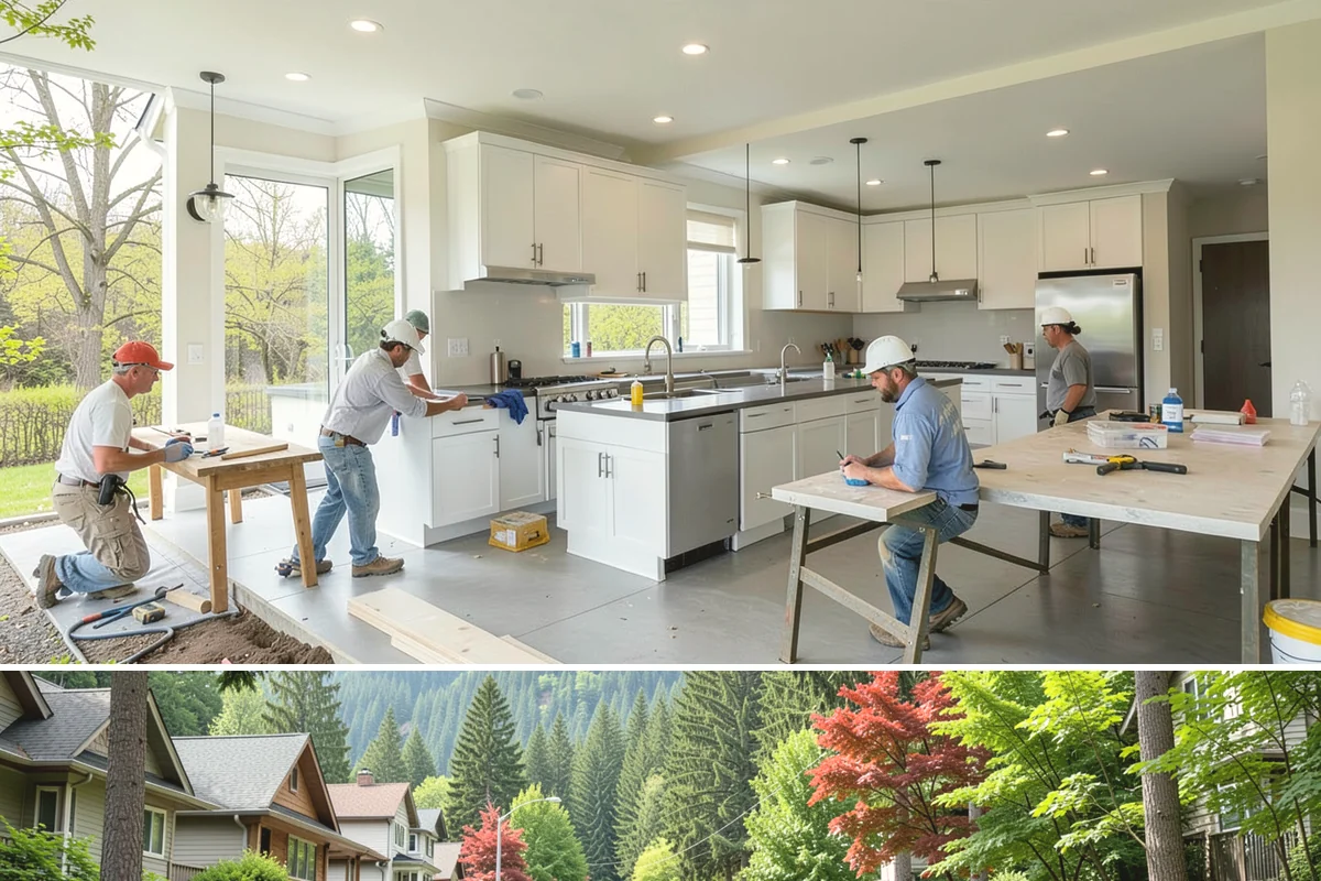 Cabinet Door Replacement in Darrington, Snohomish County, WA - Cabinet door replacement is quick indoor work available year-round.