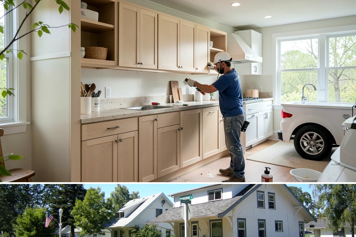 Cabinet Door Replacement in DuPont, Pierce County, WA - Cabinet door replacement is quick indoor work available year-round.