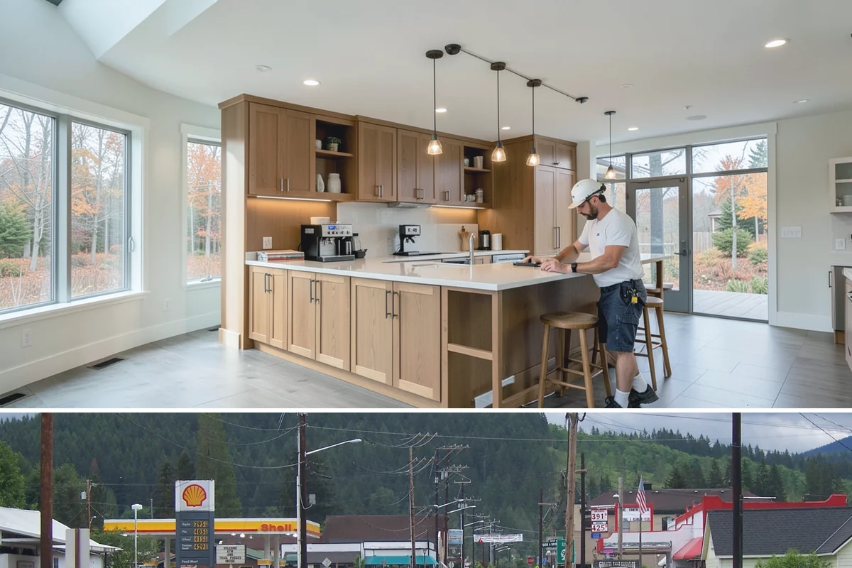 Cabinet Door Replacement in Granite Falls, Snohomish County, WA - Cabinet door replacement is quick indoor work available year-round.