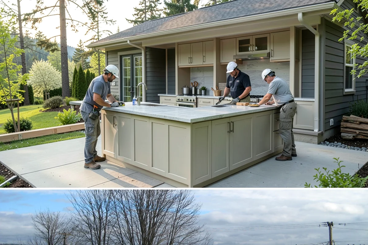 Cabinet Door Replacement in Langley, Island County, WA - Cabinet door replacement is quick indoor work available year-round.
