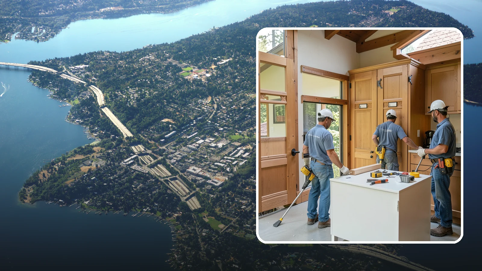 Cabinet Door Replacement in Mercer Island, King County, WA - Replacing tired cabinet doors and drawer fronts to refresh your kitchen without a full cabinet tear-out.