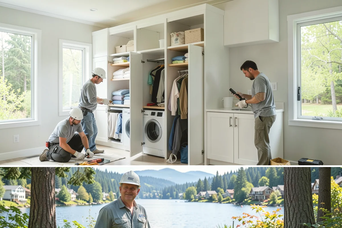Cabinet Door Replacement in Milton, King County, WA - Cabinet door replacement is quick indoor work available year-round.