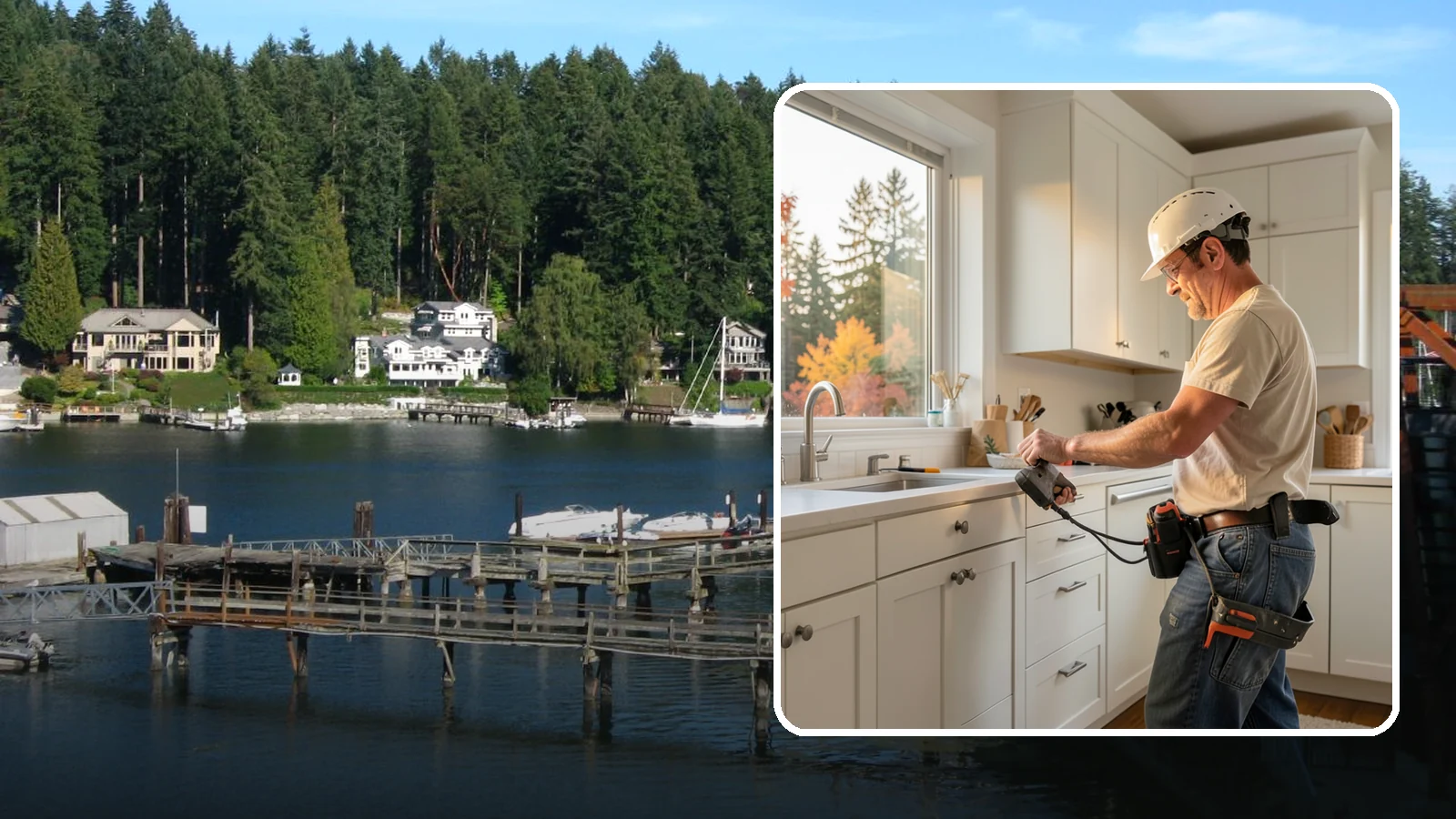 Cabinet Hardware Replacement in Gig Harbor, Pierce County, WA - Swapping out dated knobs and pulls for new hardware, drilled and aligned for a clean, consistent look.