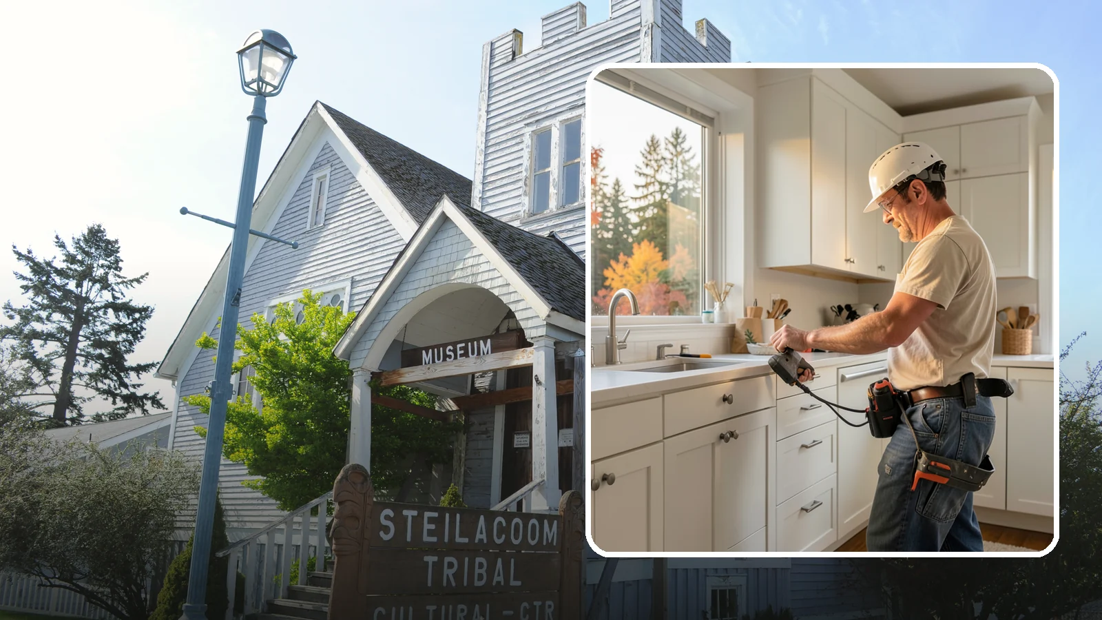 Cabinet Hardware Replacement in Steilacoom, Pierce County, WA - Swapping out dated knobs and pulls for new hardware, drilled and aligned for a clean, consistent look.