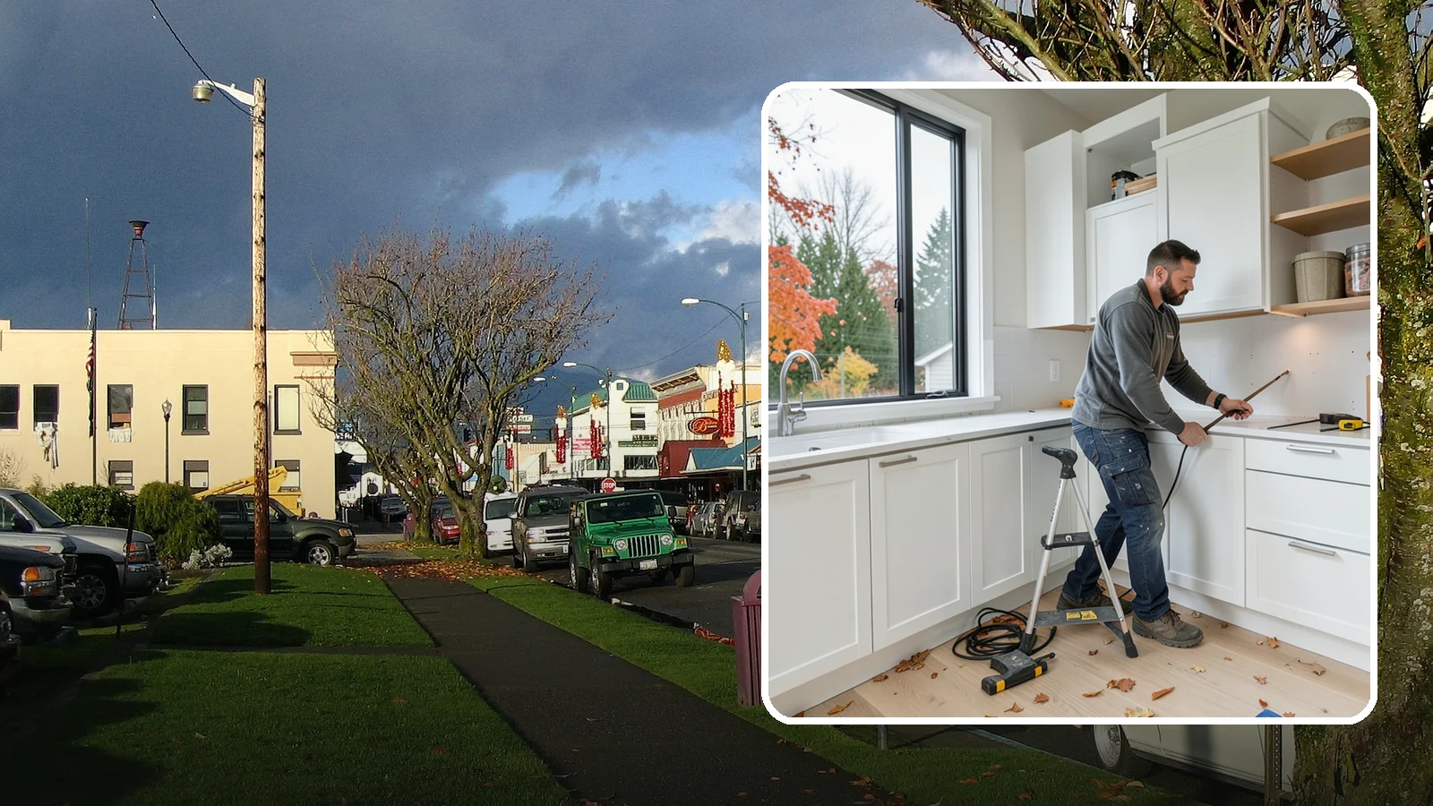 Cabinet Installation in Arlington, Snohomish County, WA - Precise installation of new kitchen cabinets, set level, plumb, and secure to your walls and floor.