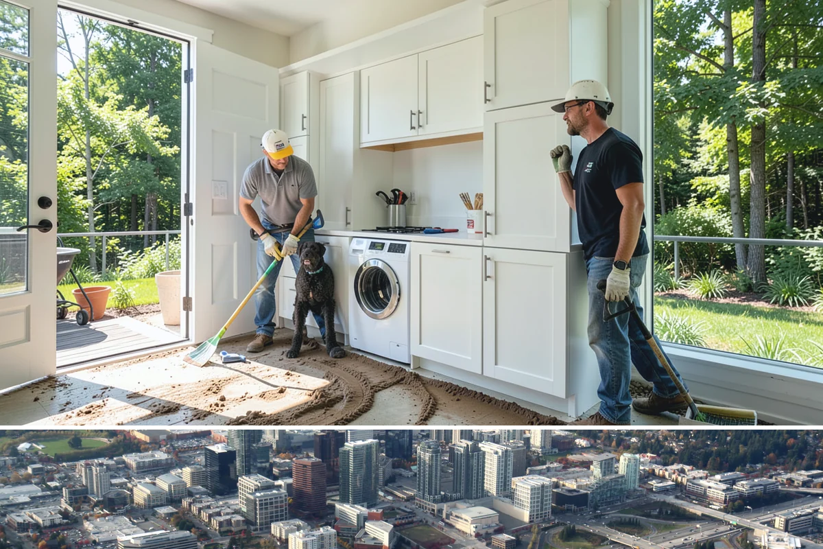 Cabinet Installation in Bellevue, King County, WA - Any dry season works well for installation since cabinets go in after the messy rough-in phases are complete.