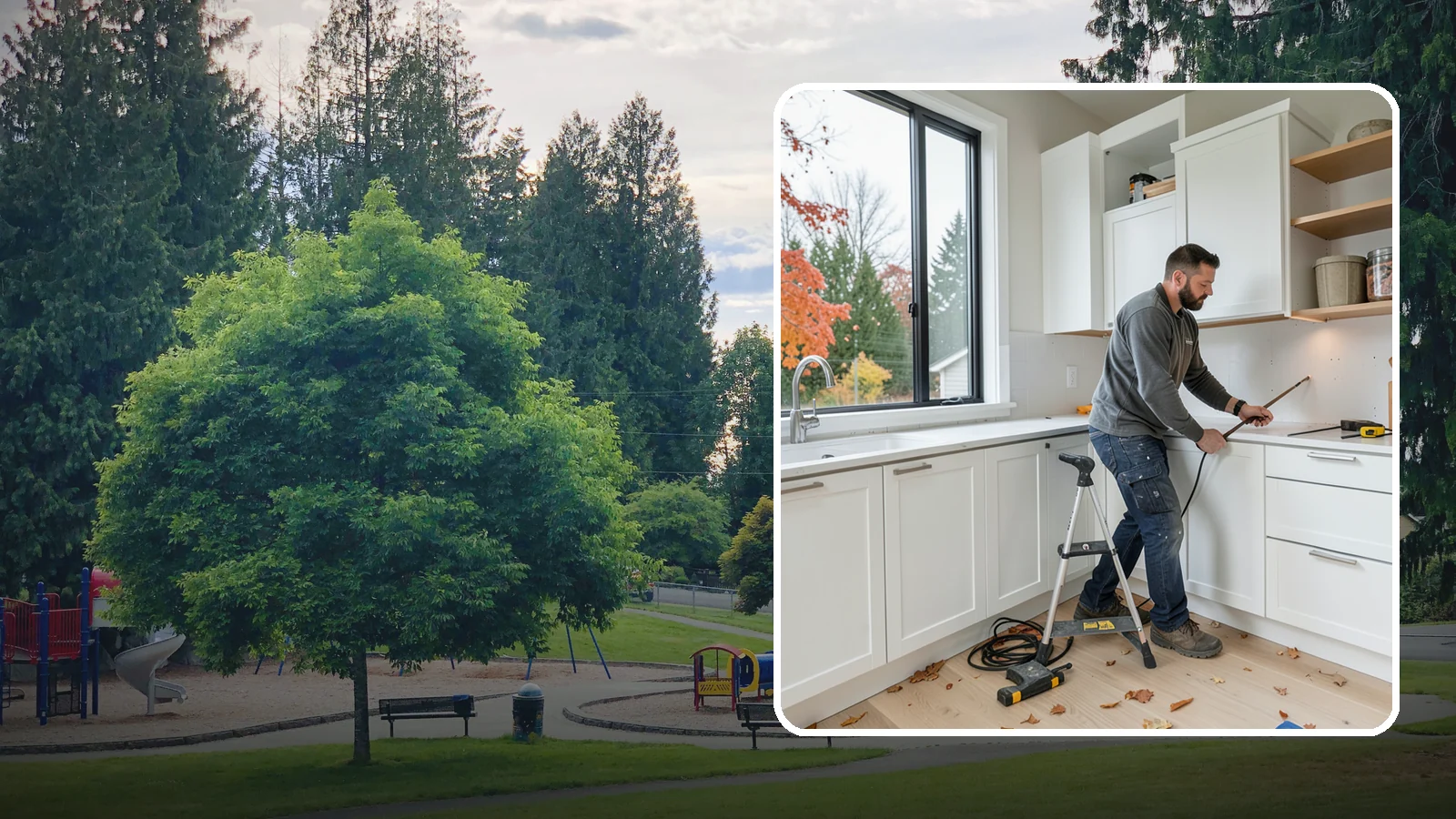 Cabinet Installation in Bonney Lake, Pierce County, WA - Precise installation of new kitchen cabinets, set level, plumb, and secure to your walls and floor.