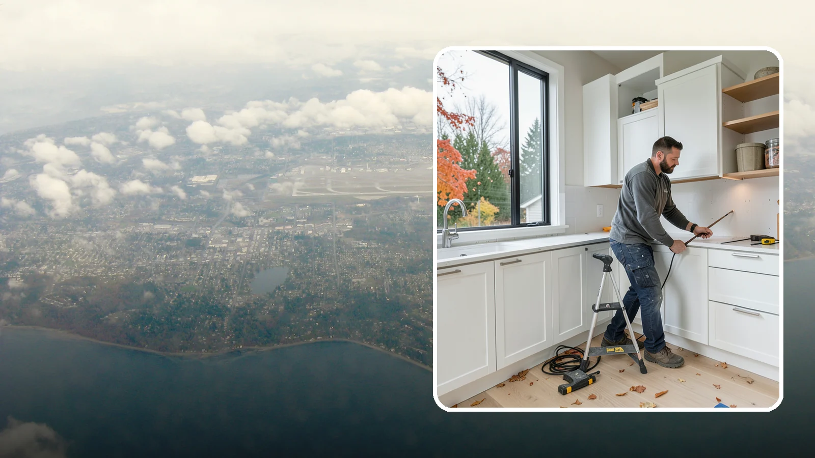 Cabinet Installation in Burien, King County, WA - Precise installation of new kitchen cabinets, set level, plumb, and secure to your walls and floor.