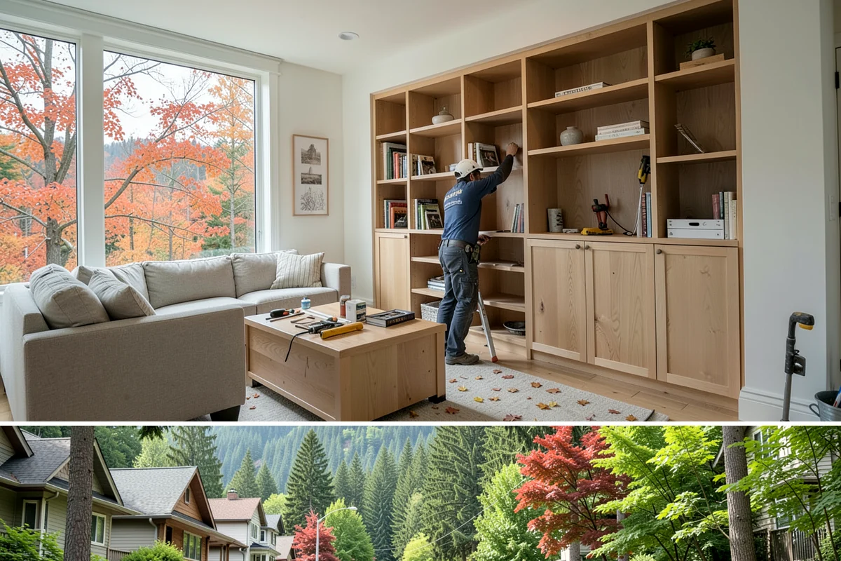 Cabinet Installation in Darrington, Snohomish County, WA - Any dry season works well for installation since cabinets go in after the messy rough-in phases are complete.