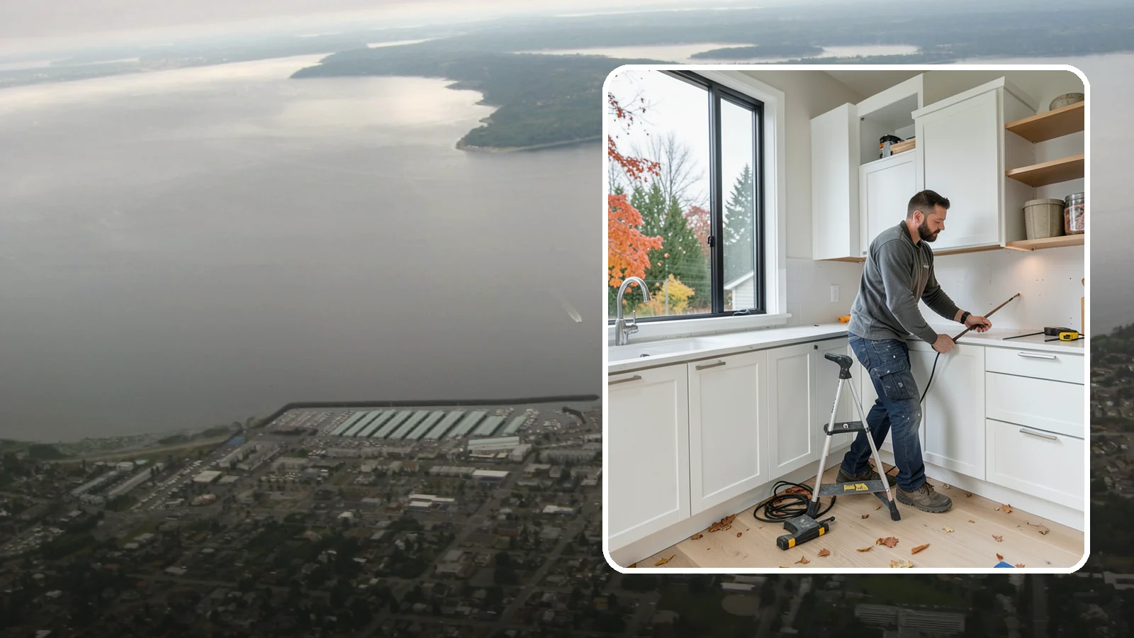 Cabinet Installation in Des Moines, King County, WA - Precise installation of new kitchen cabinets, set level, plumb, and secure to your walls and floor.