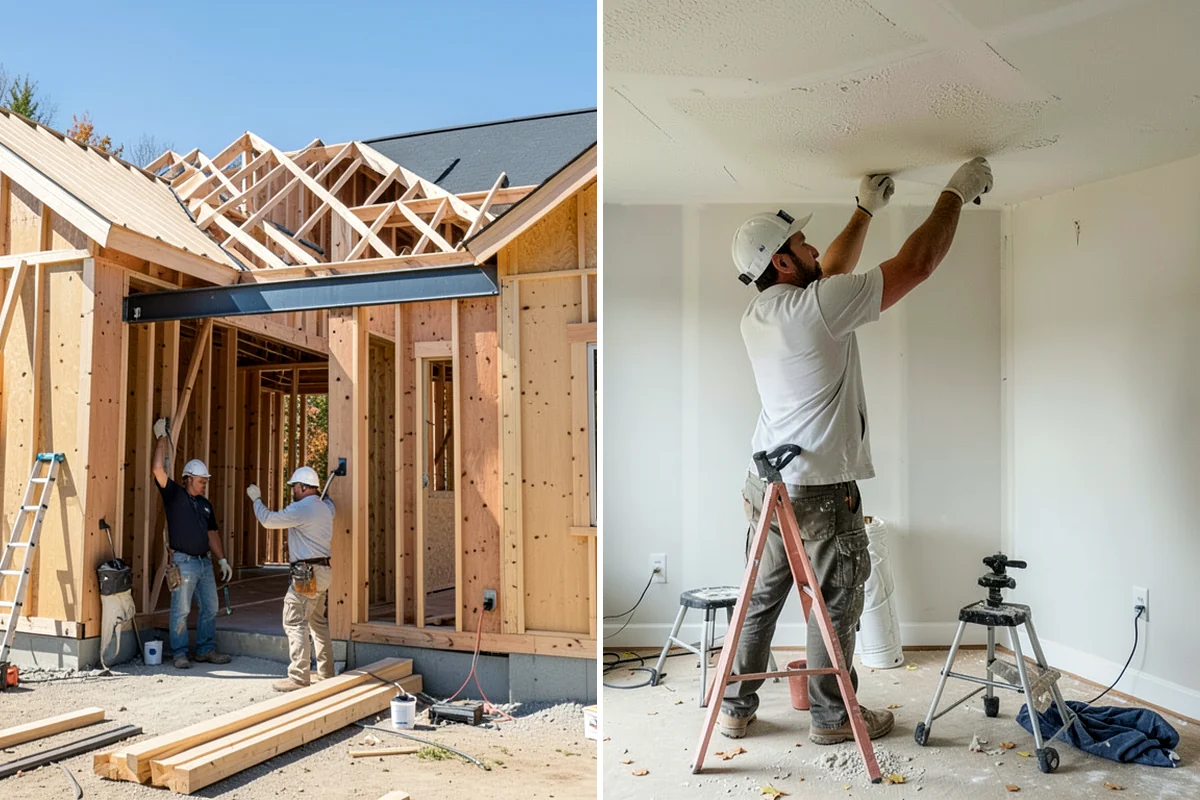 Cabinet Installation in DuPont, Pierce County, WA - Verify layout lines and locate wall studs