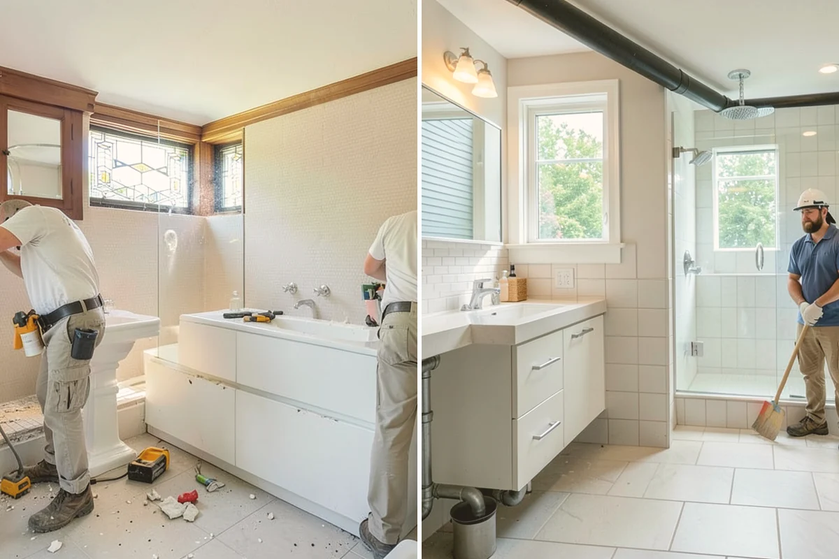 Cabinet Installation in Eatonville, Pierce County, WA - Verify layout lines and locate wall studs