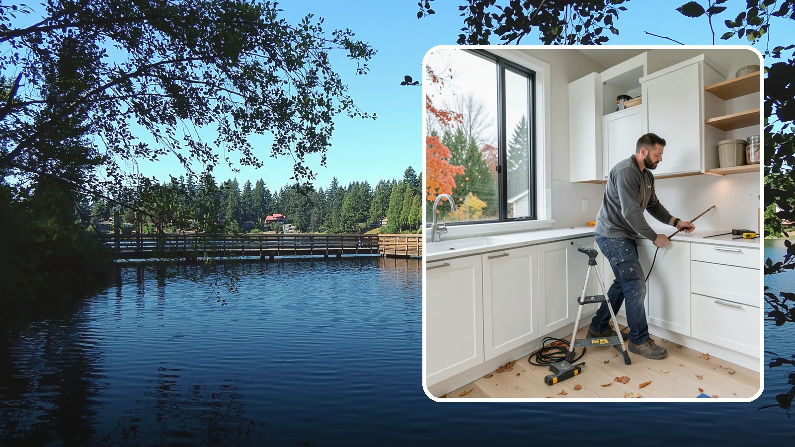 Cabinet Installation in Federal Way, King County, WA - Precise installation of new kitchen cabinets, set level, plumb, and secure to your walls and floor.