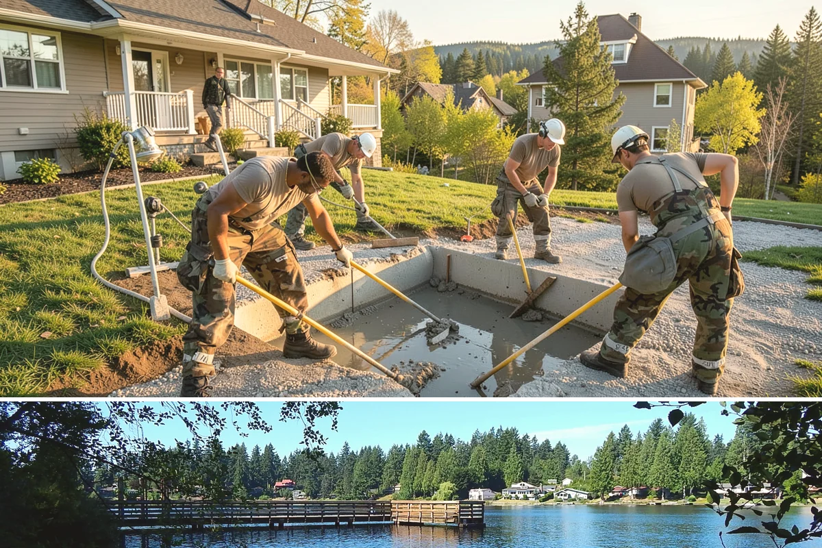 Cabinet Installation in Federal Way, King County, WA - Any dry season works well for installation since cabinets go in after the messy rough-in phases are complete.