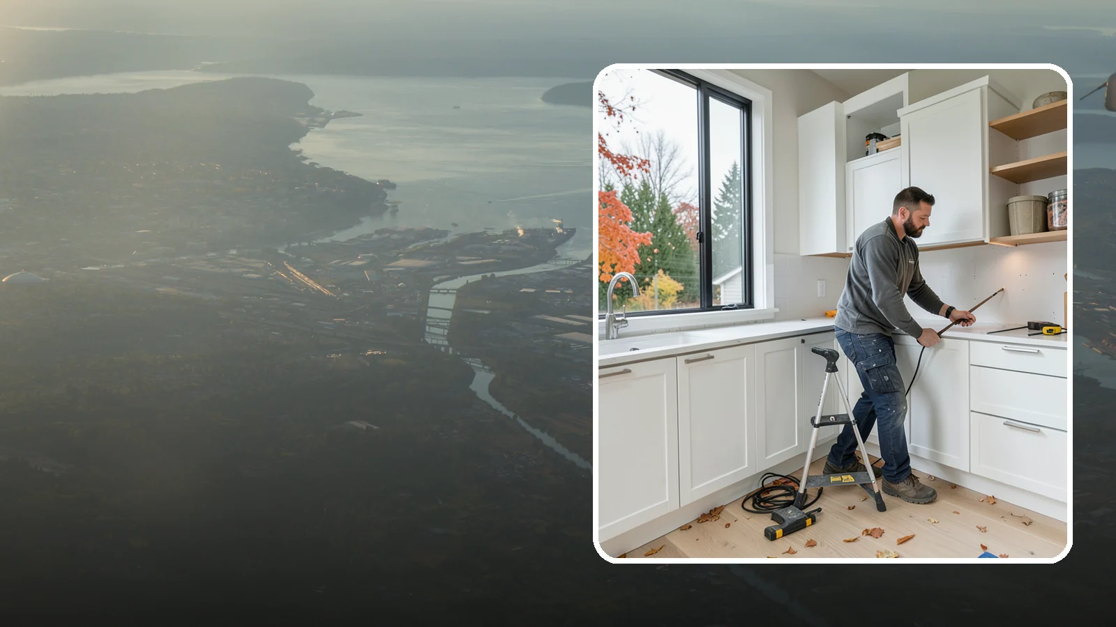 Cabinet Installation in Fife, Pierce County, WA - Precise installation of new kitchen cabinets, set level, plumb, and secure to your walls and floor.