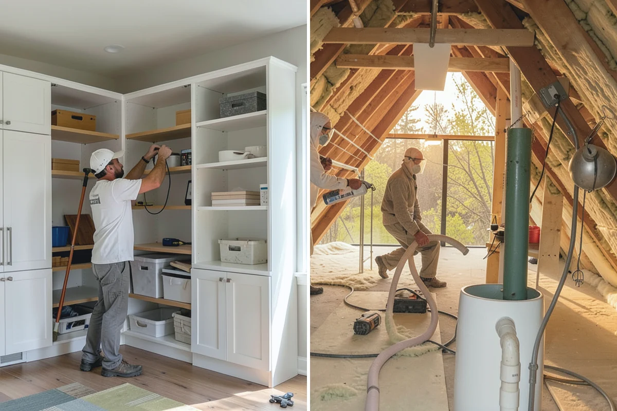 Cabinet Installation in Hamilton, Skagit County, WA - Verify layout lines and locate wall studs