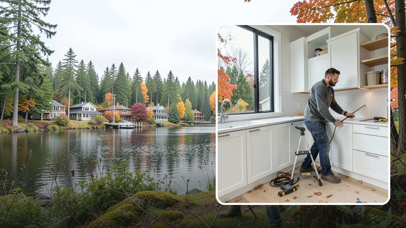 Cabinet Installation in La Conner, Skagit County, WA - Precise installation of new kitchen cabinets, set level, plumb, and secure to your walls and floor.