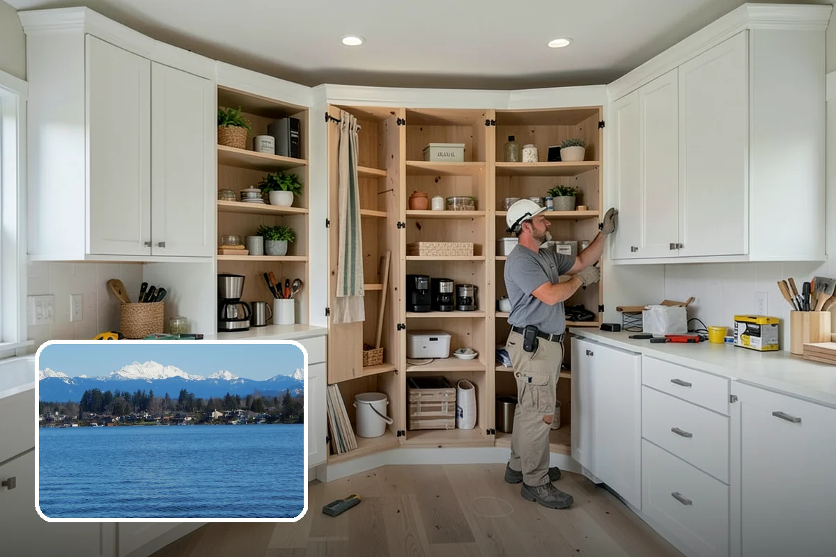 Cabinet Installation in Lake Stevens, Snohomish County, WA - Cabinets set perfectly level and plumb