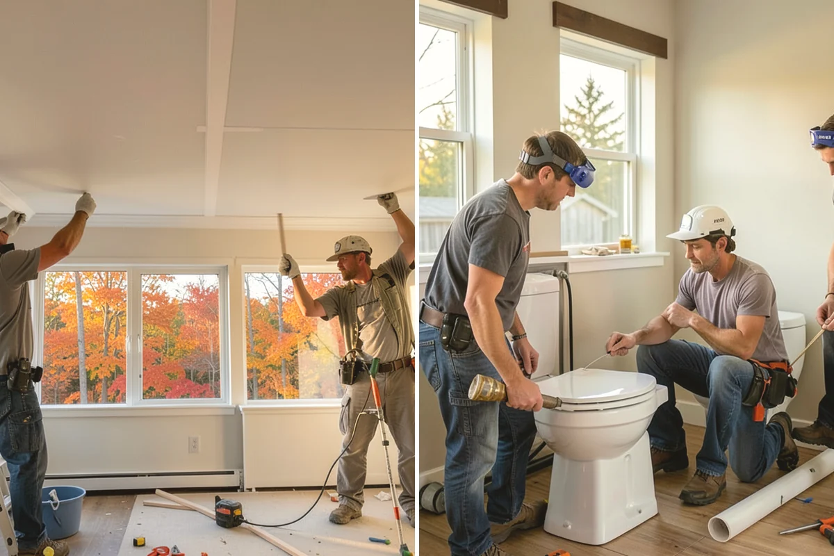 Cabinet Installation in Lake Stevens, Snohomish County, WA - Verify layout lines and locate wall studs