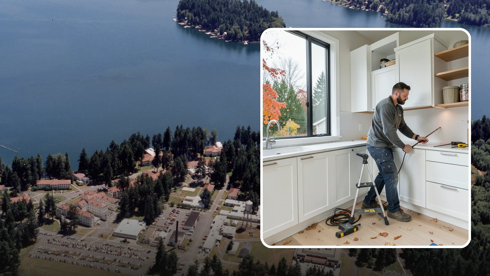 Cabinet Installation in Lakewood, Pierce County, WA - Precise installation of new kitchen cabinets, set level, plumb, and secure to your walls and floor.