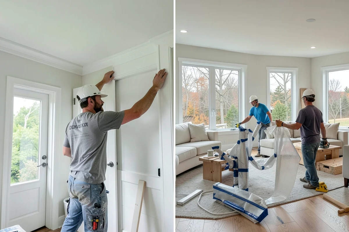 Cabinet Installation in Lyman, Skagit County, WA - Verify layout lines and locate wall studs