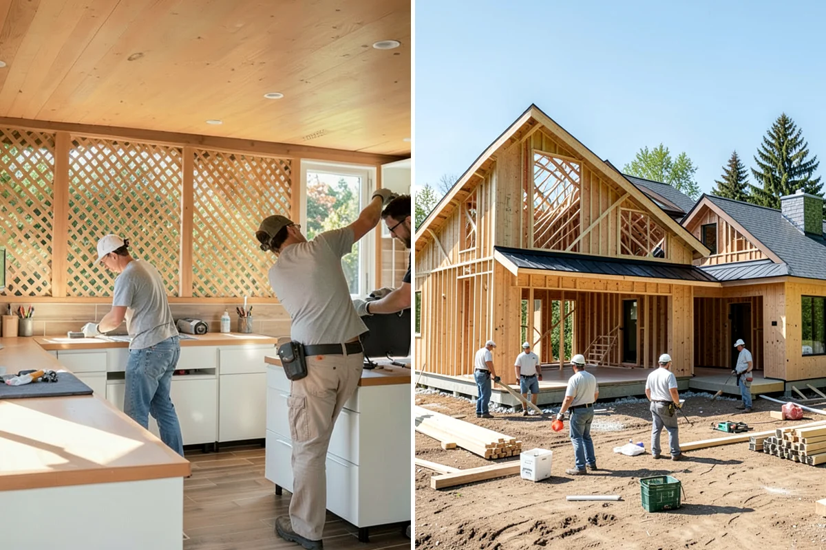 Cabinet Installation in Puyallup, Pierce County, WA - Verify layout lines and locate wall studs
